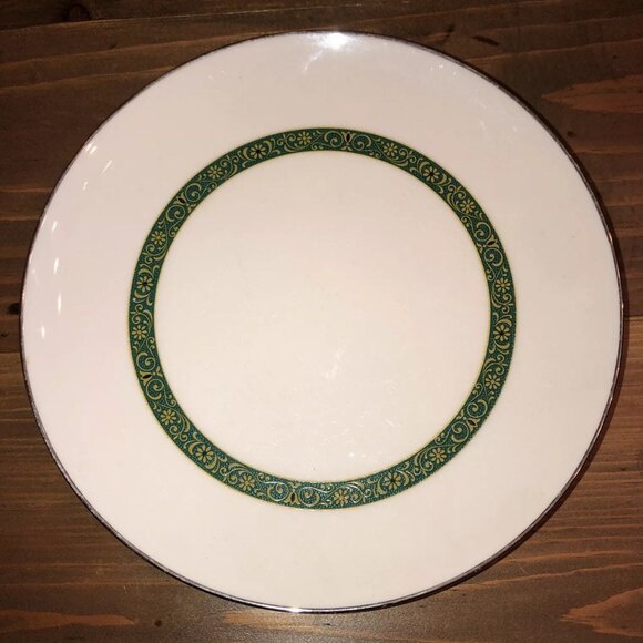 NORITAKE IVORY CHINA MYRTA 8 1/4” SALAD / DESSERT PLATE 7018 BREEN PLATINUM - Picture 2 of 4